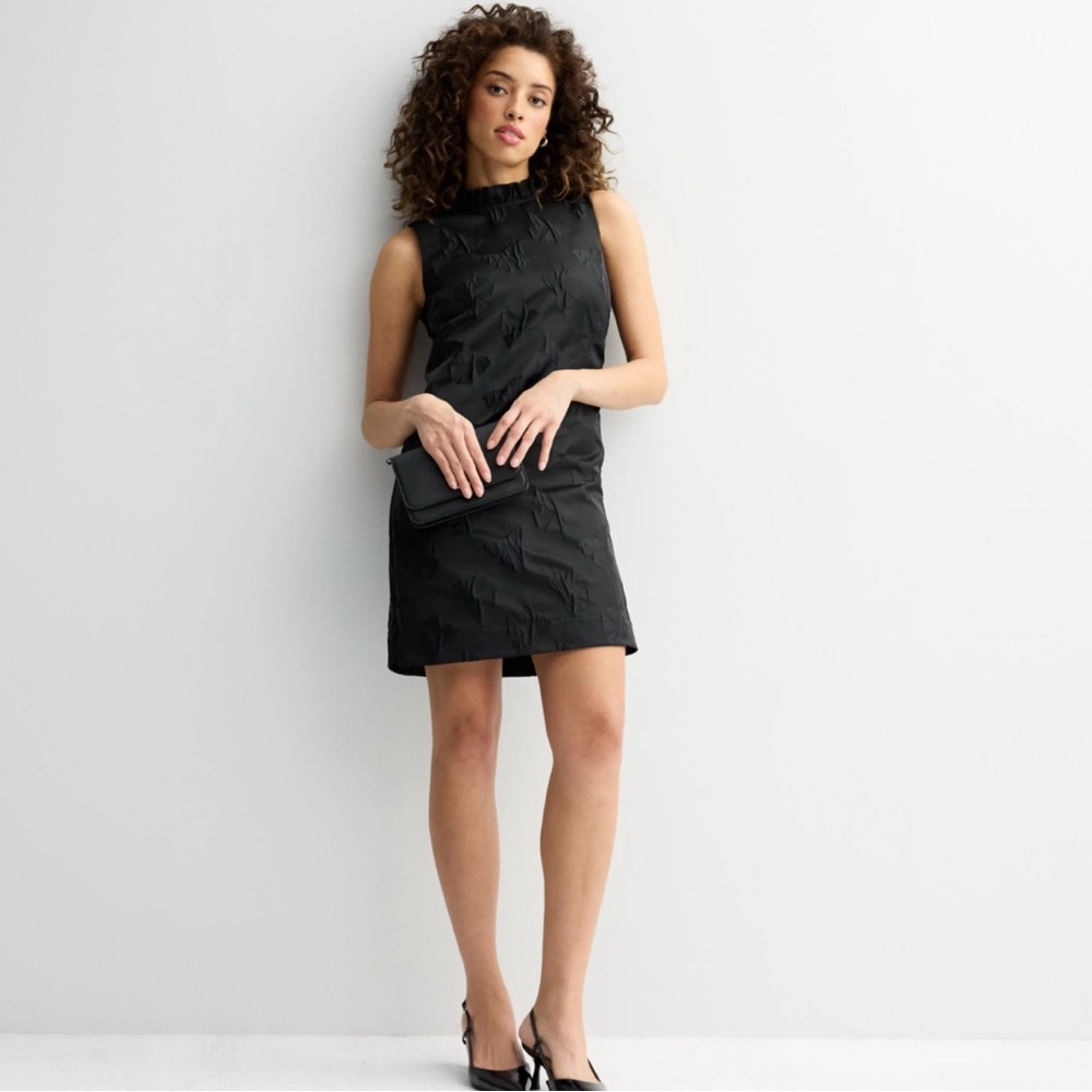 NEW Draper James Black Bow Jacquard Dress - Picture 4 of 16